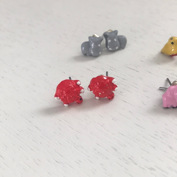 Set of 5 animal earrings - Picture 2 of 4